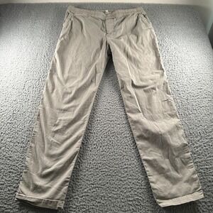 James Perse Pants Mens 4 Beige Chino Cotton Stretch Drawstring Slim Lightweight